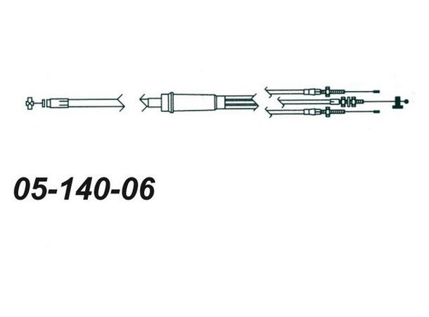 Gasswire Ski-Doo Dobbel Inj. Passer: Mach I 670 1995 OEM: 414929800 